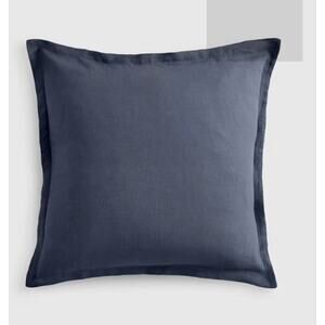 NEW Quince European Linen Euro Sham Blue Nightfall 100& European Flax